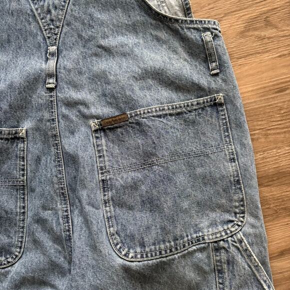 Vintage Calvin Klein Denim Overalls Men's Size M 34x30 Blue Jean Bib Carpenter - Picture 9 of 9